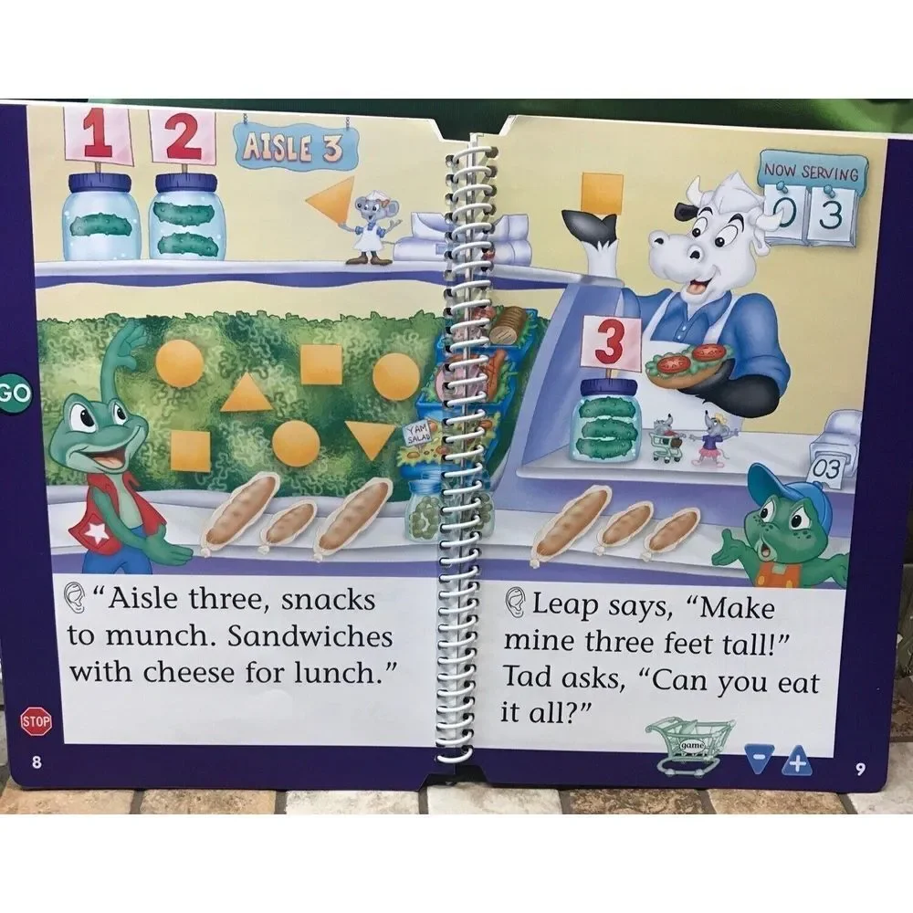 Leap pad Leap frog Tad goes shopping preschool kindergarten up to age 5 complete